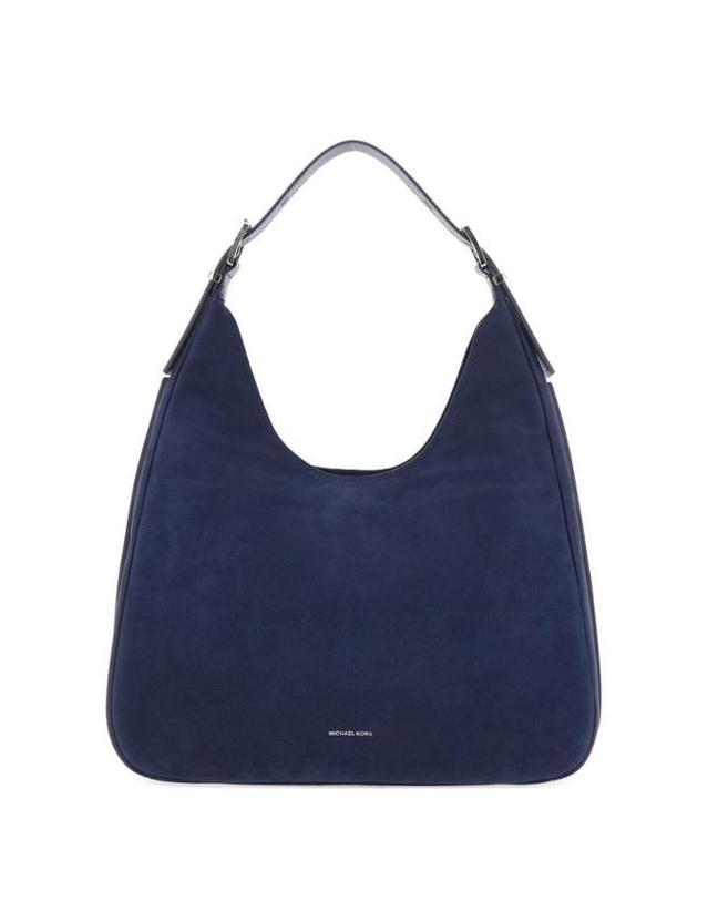 마이클 코어스 [해외직구] 26SS 마이클코어스 Nolita 라지 블루 숄더 백 with 로고 레터링 on the 프론트 in Suede 여성 30F4SY5H3T401 TP582135864 착용컷