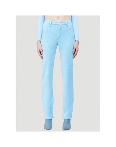 [해외직구] 26 FW 메이지윌렌 Mockuentary 코튼 니트 팬츠 블루 SS21YS500SS21