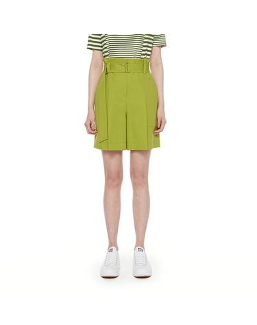 [컴젠] 여성 올리브 오일 벨티드 페이퍼백 빅포켓 쇼츠