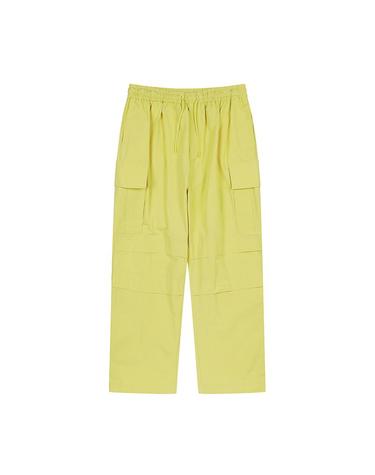 [컴젠] 남성 밑단 스트링 절개 카고 팬츠 YELLOW