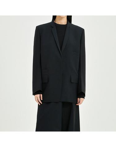 [컴젠] 여성 슬림카라 테일러드 블레이저 BLACK