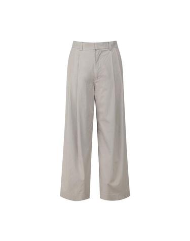 [컴젠] 남성 투턱 볼륨 와이드 팬츠 KHAKI BEIGE