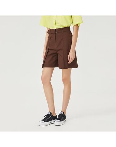 [컴젠] 여성 A 라인 하프팬츠 BROWN