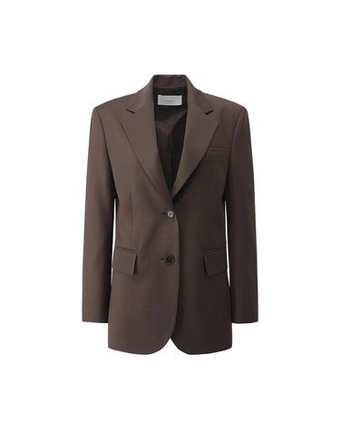 [컴젠] 여성 테일러드 루즈핏 자켓 BROWN