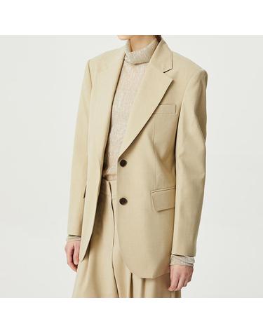 [컴젠] 여성 테일러드 루즈핏 자켓 KHAKI BEIGE