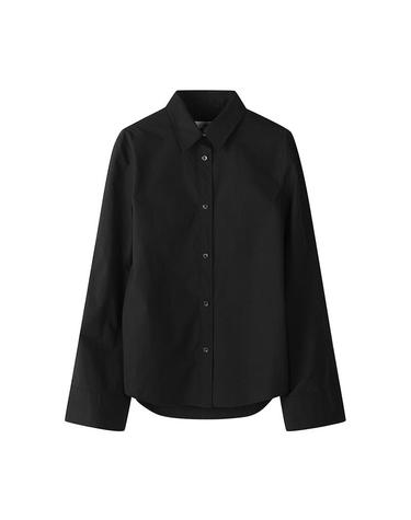 [컴젠] 여성 와이드 커프스 롱슬리브 셔츠 BLACK