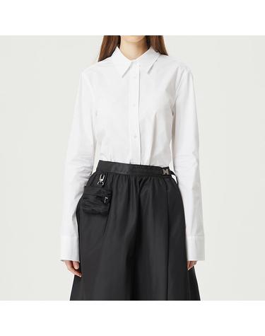 [컴젠] 여성 와이드 커프스 롱슬리브 셔츠 WHITE