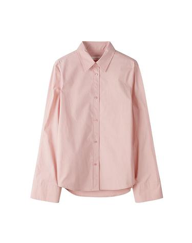 [컴젠] 여성 와이드 커프스 롱슬리브 셔츠 L PINK