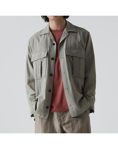 [컴젠] 남성 내추럴 터치오버핏 셔츠 L KHAKI