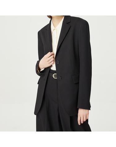 [컴젠] 여성 슬림핏 테일러드 자켓 BLACK