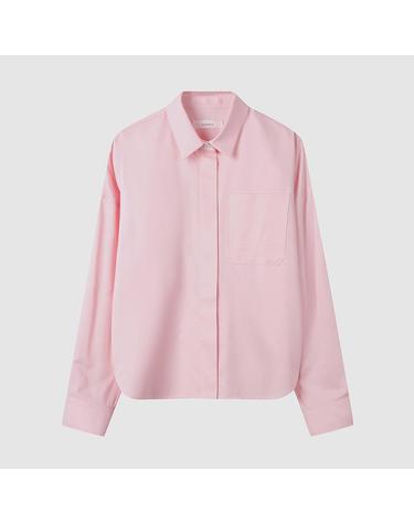 [컴젠] 여성 오버핏 크롭 셔츠 L PINK