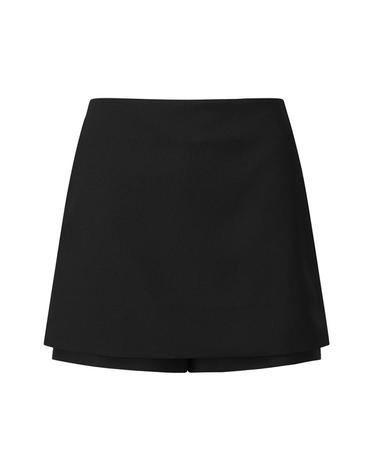 [컴젠] 여성 미니 스커트 레이어드 팬츠 BLACK
