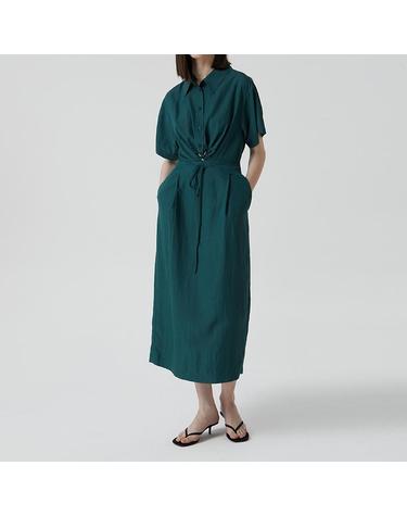 [컴젠] 여성 드레이퍼리 드레스 D GREEN