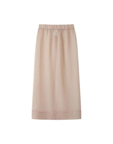 [컴젠] 여성 시스루 스커트 L BEIGE
