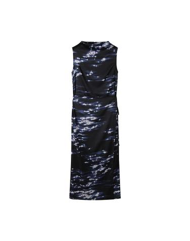 [컴젠] 여성 에이프런 디테일 랩 원피스 D NAVY PRINT