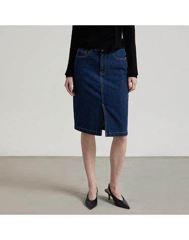 [컴젠] 여성 데님 미디 스커트 JEAN
