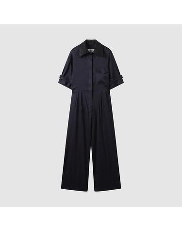 [컴젠] 여성 탈착카라 비죠디테일 점프수트 D JEAN