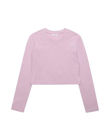 [컴젠] 여성 롱슬리브 크랍 져지탑 LILAC