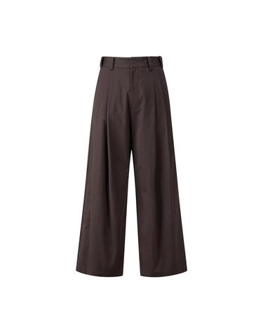 [컴젠] 남성 캐주얼 투턱 와이드 팬츠 BROWN