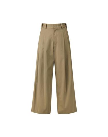 [컴젠] 남성 캐주얼 투턱 와이드 팬츠 KHAKI BEIGE