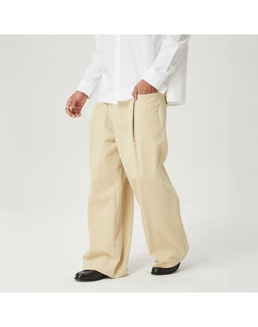 [컴젠] 남성 벨벳 원턱 팬츠 L BEIGE