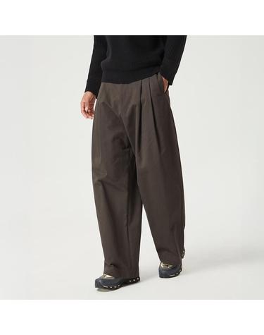 [컴젠] 남성 캐주얼 투턱 와이드 팬츠 BROWN