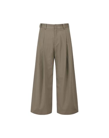 [컴젠] 남성 캐주얼 투턱 와이드 팬츠 KHAKI BEIGE