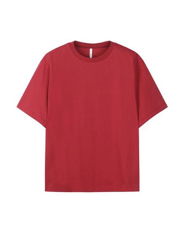 [컴젠] 여성 뒤절개 포인트 반팔 티셔츠 RED