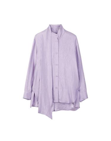 [컴젠] 여성 실키 드레이프 타이장식 블라우스 LILAC