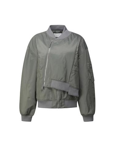 [컴젠] 여성 사선집업 변형 MA-1패딩 G KHAKI