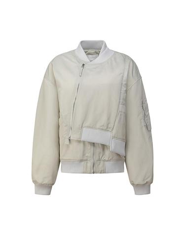 [컴젠] 여성 사선집업 변형 MA-1패딩 KHAKI BEIGE
