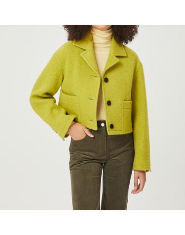 [컴젠] 여성 오픈 카라 3버튼 자켓 OLIVE