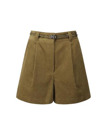 [컴젠] 여성 스트링 벨트 코듀로이 숏츠 OLIVE