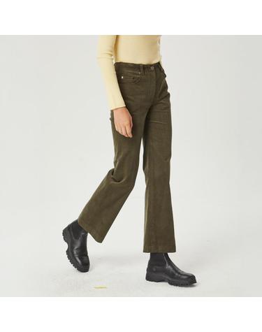 [컴젠] 여성 슬림 부츠컷 코듀로이 팬츠 KHAKI