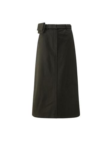 [컴젠] 여성 포켓벨트 A라인 스커트 D KHAKI