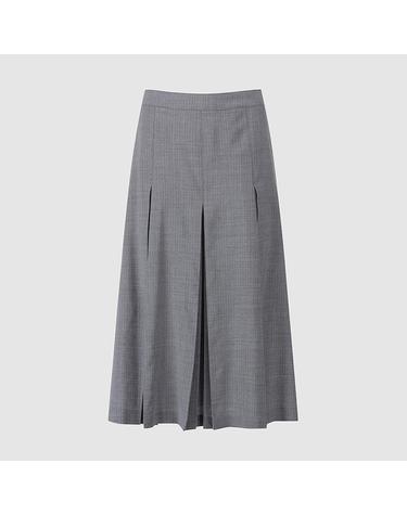 [컴젠] 여성 A라인 플리츠 스커트 GREY STRIPE