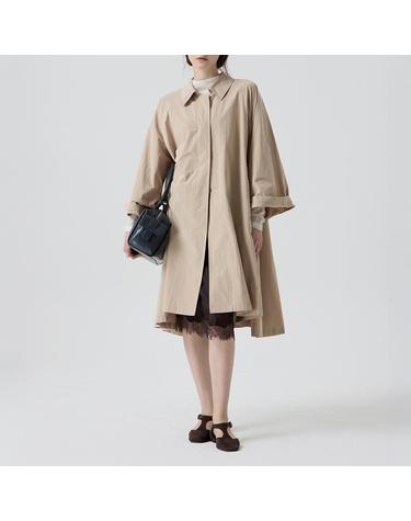 [컴젠] 여성 오버사이즈 트렌치 코트 BEIGE
