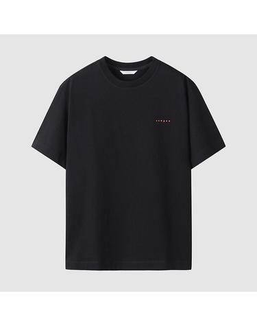 [컴젠] 여성 레터링 프린트 오버핏 티셔츠 BLACK