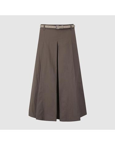 [컴젠] 여성 벨트 A라인 스커트 KHAKI BROWN