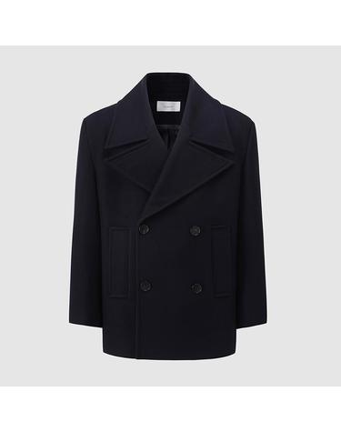 [컴젠] 남성 울 블렌드 피코트 NAVY