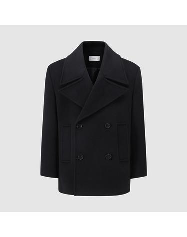 [컴젠] 남성 울 블렌드 피코트 BLACK