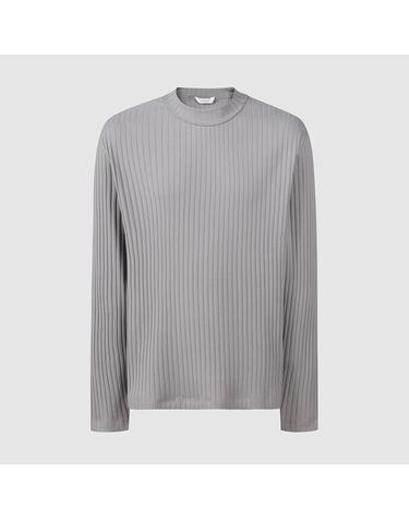 [컴젠] 남성 라운드넥 골지 티셔츠 L GREY