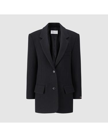 [컴젠] 여성 테일러드 반코트 BLACK