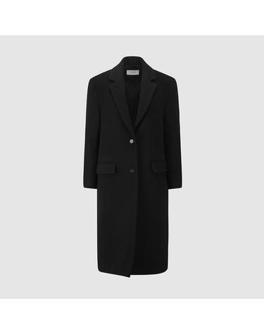 [컴젠] 여성 테일러드 싱글 코트 BLACK