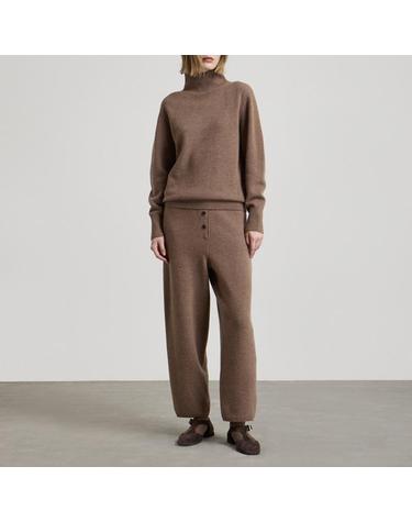 [컴젠] 여성 홀가먼트 터틀넥 스웨터 BROWN