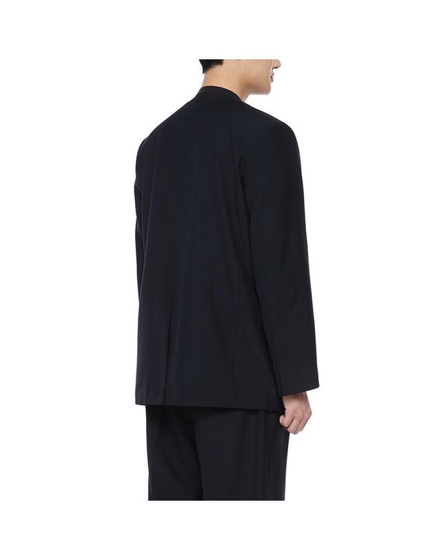 컴젠 [컴젠] 남성 딥 인디고 울 블렌드 카라리스 자켓 착용컷