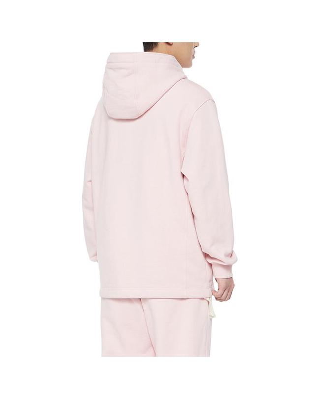 컴젠 [컴젠] 남성 옵티미스틱 핑크 오버사이즈 포켓 후드 티셔츠 착용컷