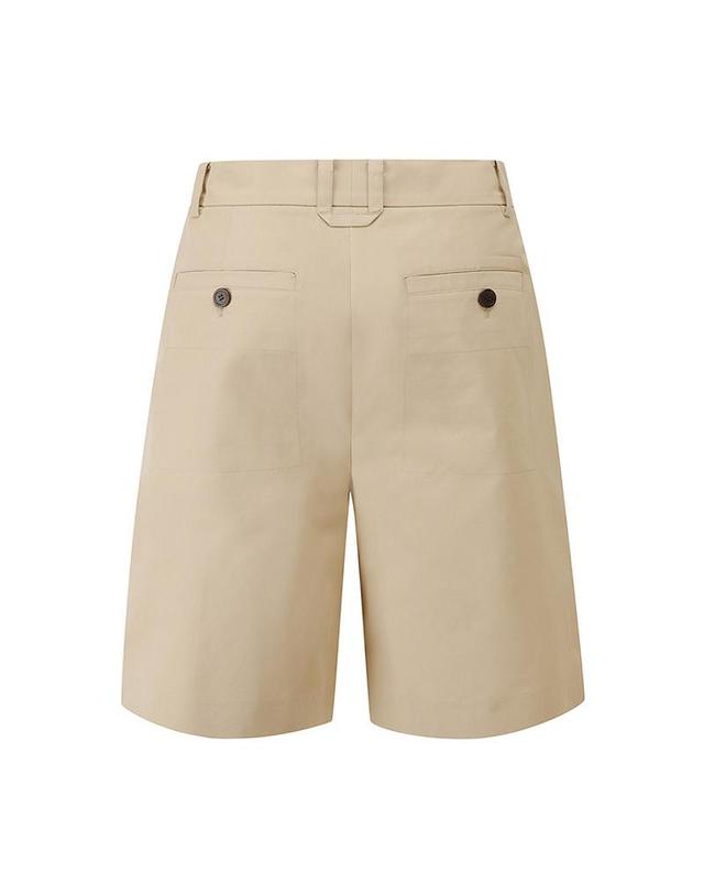 컴젠 [컴젠] 남성 투턱 와이드 하프팬츠 BEIGE 착용컷