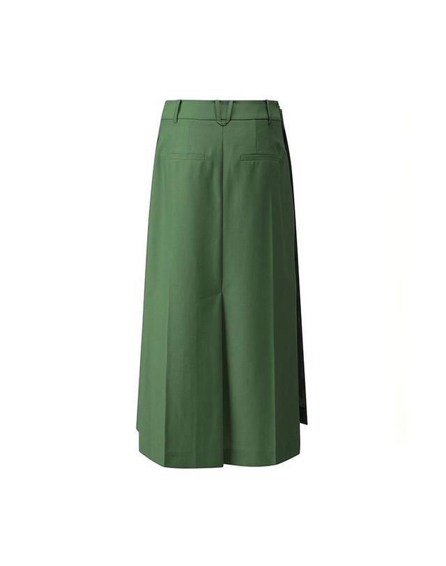 컴젠 [컴젠] 여성 레이어드 디테일 포멀 스커트 GREEN 착용컷