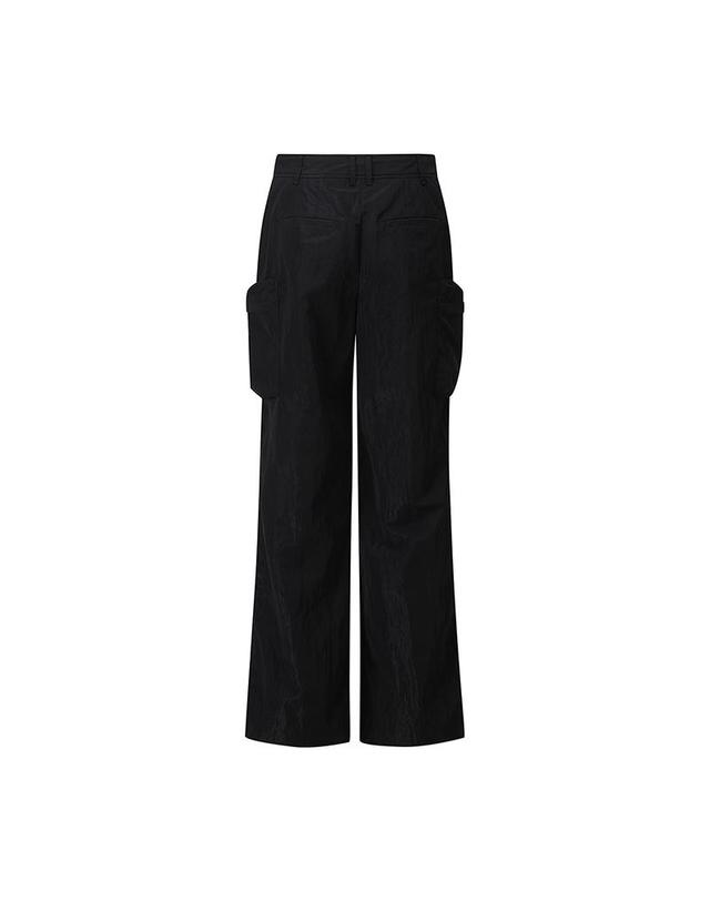 컴젠 [컴젠] 여성 포켓 부츠컷 카고 팬츠 BLACK 착용컷